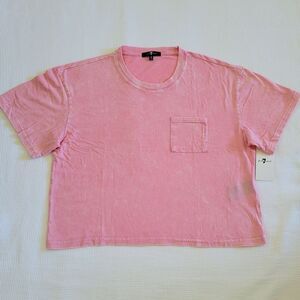 7 For All Mankind Pink💗 Stonewashed Tee - NWT